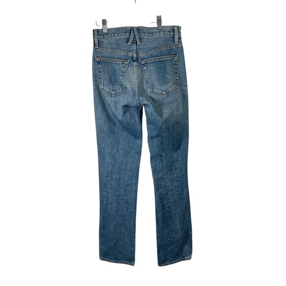 SlvrLake Tyler Distressed Straight Leg Jeans Old Ways Wash Mid Rise Womens 23 - Picture 6 of 11